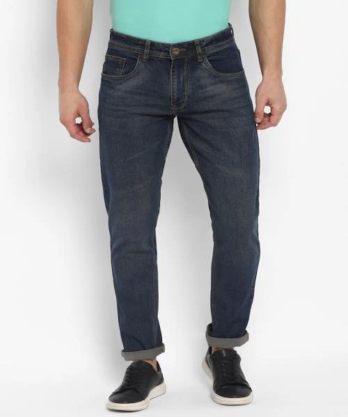 Buy Red Chief Blue Solid Narrow Fit Casual Denim Jeans for Men Online