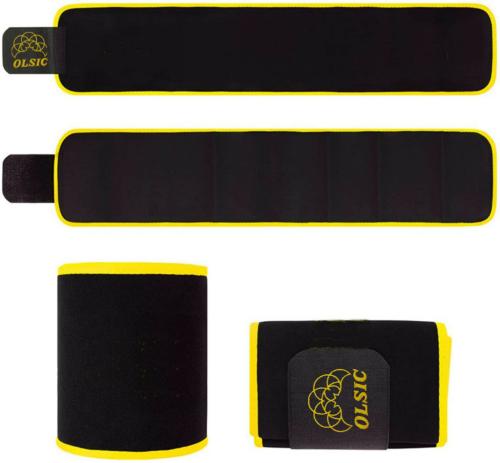 FONICX FIT Men And Women Yellow Solid Neoprene Shapewear - S