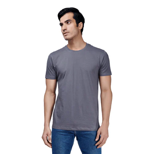 On Loop Light Grey Color Round Neck Tshirt for Men | Cotton T-Shirt for Men Half Sleeves Regular fit | Solid Premium Cotton Fabric Brand for all ocassion | Medium | Med | M