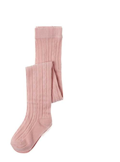 Funky Baby Girls Blush Pink Cotton Cable Knit Tights Stockings (Pack of 2)