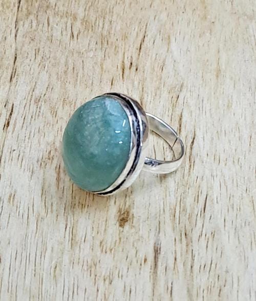 Divinity Crystals Green Certified Aventurine Adjustable Crystal Ring