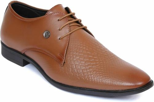 Field Care Men Lace-Ups Formal Shoes (Tan) - 10 UK