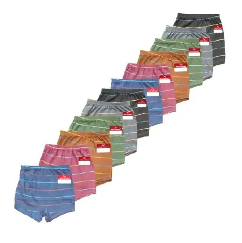 PRIDE APPAREL-Kids Unisex Cotton Multicolored trunks -Pack of 12