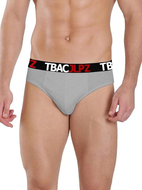Buy The Blazze Men Grey Cotton Blend Brief (M) Online at Best Prices in