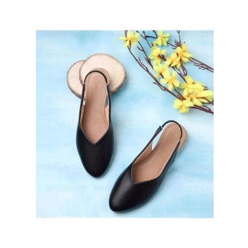 SONA TRADER Fancy Stylish Comfortable Black Flat Bellies for Women and Girls