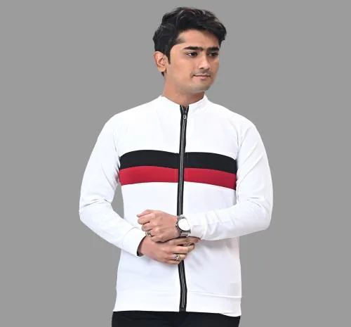 DEEPSUNG(D.S) Men's Solid Round Neck Pure Cotton full sleeves tshirts for men chain tshirt-F