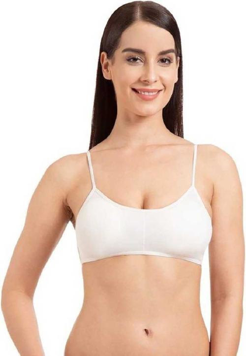 ChiYa White Elastane Womens Cage Bra Non Padded Bra