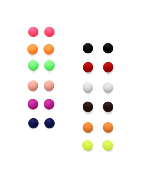 Ayesha Womens Multicolor Metal Stud Earrings (Pack of 12)