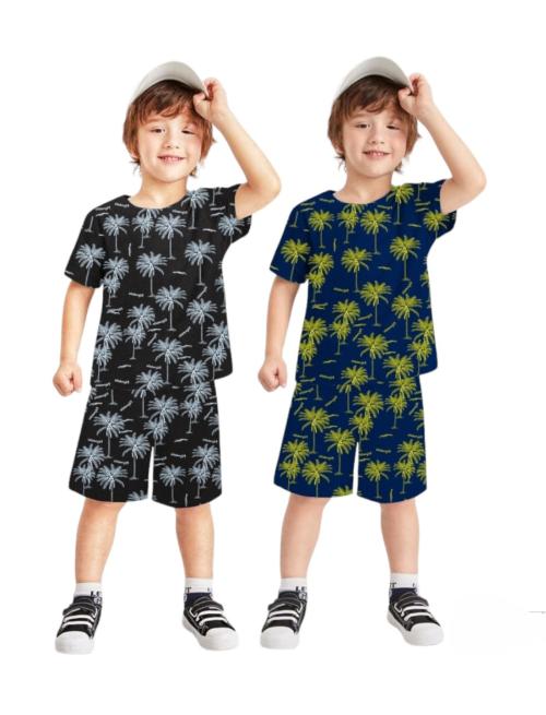 METRO STITCH Trending Cord Summer Clothing Set For Boys&Girls (PACK OF 2) 7-8 Y