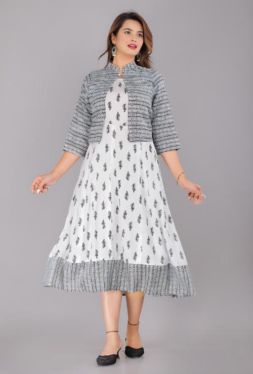 PRIHIT PRESENT Printed Kurti with Jacket FOR WOMEN