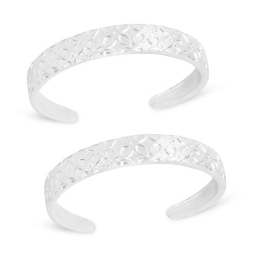 Silver Chest Silver Toe Rings for Women Pure Silver 925 Elegant and Comfortable 3D Self Design Simple Toe Ring Silver Bands for Girls