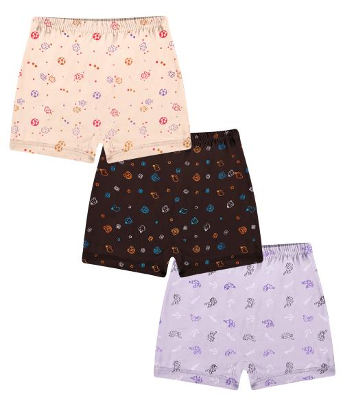 Pine Kids Multicolor Regular Cotton Drawer / Bloomer for Boys & Girls(Pack of 3)