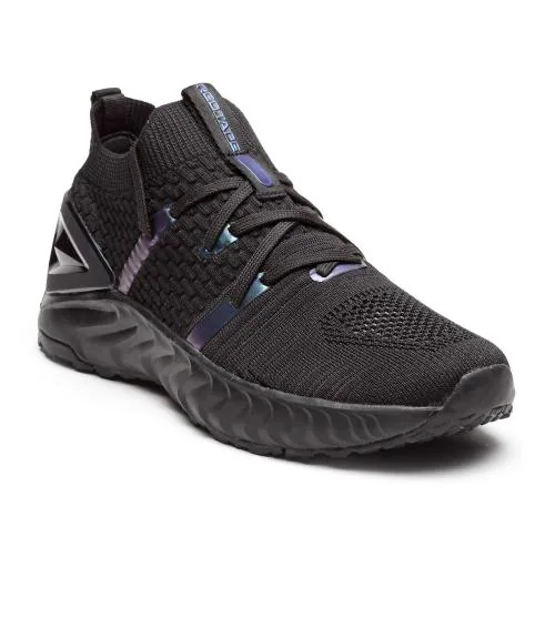 Red Tape Men Black Walking Shoes