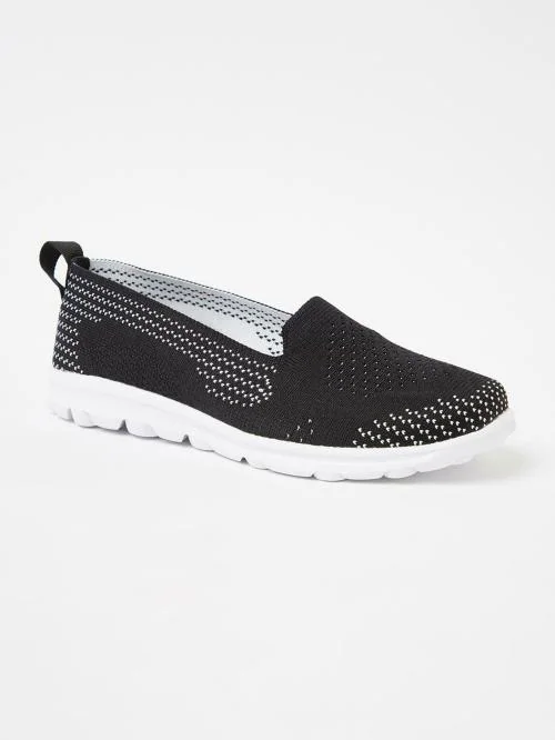 Lotto Women Oceania W Black/White Slip On Shoes