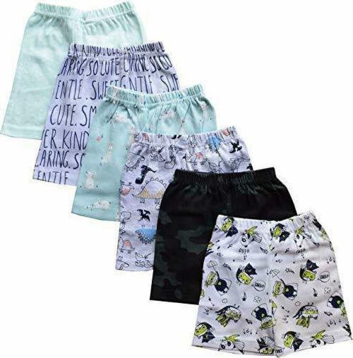 RCK ROCKERS Boys Multicolor Printed Pure Cotton Pack Of 6 Shorts (10-11 Y)