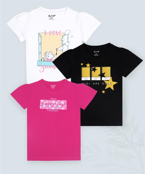 J & JP Girls Tshirts Trendy collctions - 8-9 Y