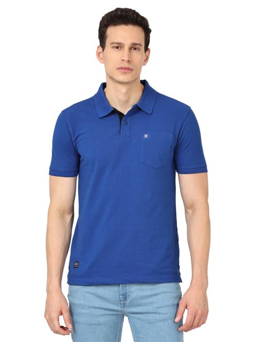 OTTO - Royal Blue Plain Polo Collar T Shirt - KINGMAN_ROYAL Size M