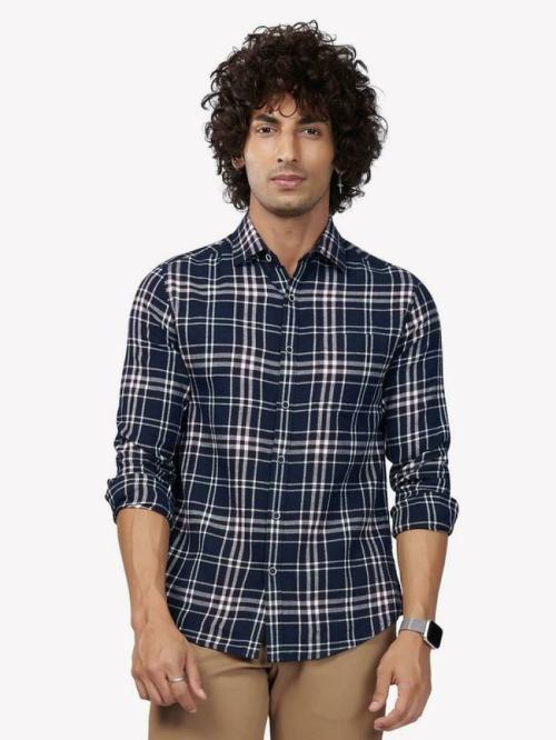 VASTRADO Men Multicolor Checkered Pure Cotton Casual Shirt