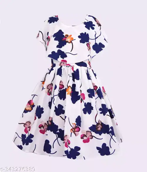 RAMISKY Princess Frill Frocks for girls-Size-10-11Y-White