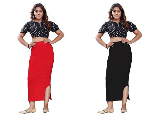 POOJARAN SAREE Cotton Lycra Saree Shapewear Petticoat for Women, Stretchable Saree Shaper Petticoat Inskirt, Shape wear Dress for Saree, Skirts