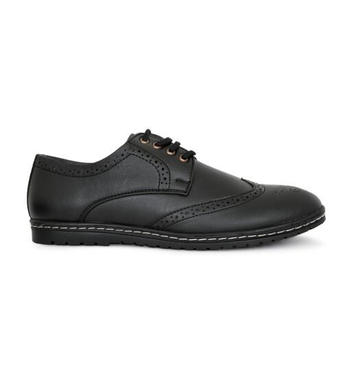 youlike Men's Casual Derby Black Color Shoes