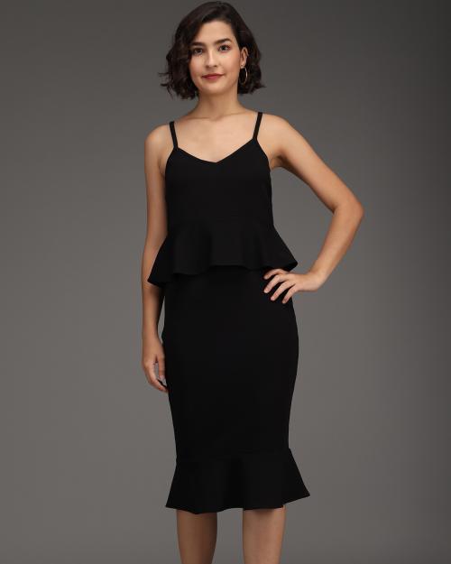 ADDYVERO Women Bodycon Black Dress
