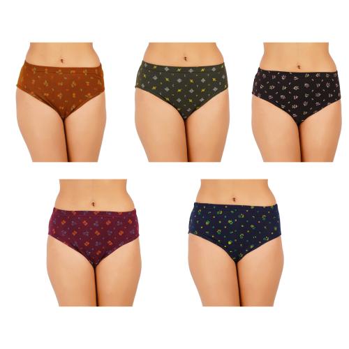 SAN TEE Women Hipster Multicolor Panty (Pack of 5)(95)