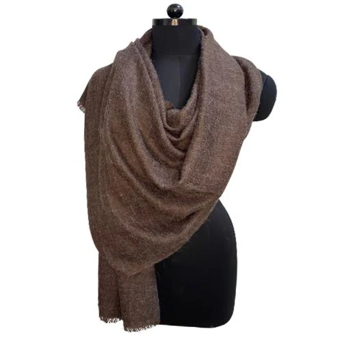 Cashmere Craft Pure Wool Pashmina Warm Shawl for women (Brown_wool)