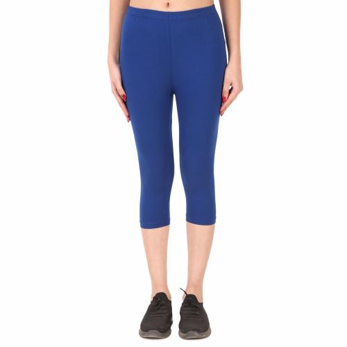 Diaz Women's Regular Fit Plain 3/4th Capri Pants | 100% Pure Cotton Lycra Capri for Women |Women 3/4th Cotton Plain Capri | Cotton Lycra plain capri for women,capri for ladies Women (Pack of 1)