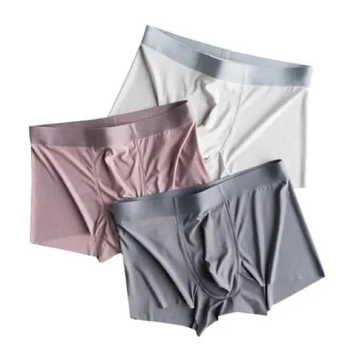 LAK 18 Ultra-Soft Lycra Material | Ice-Silk Men Short | Underwear | Multi-Colored. (Pack of 3) (SIZE-XXL)