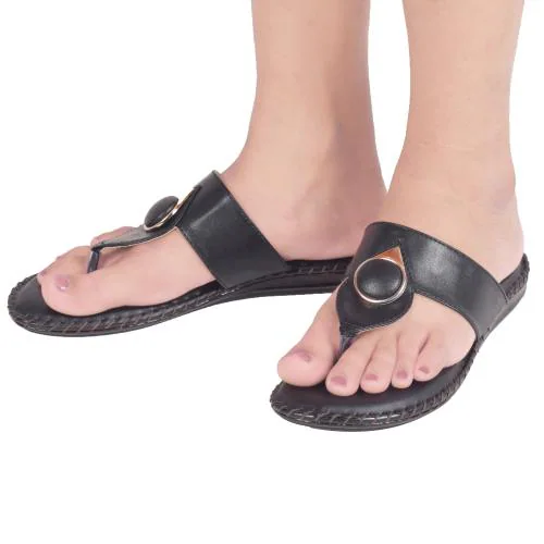 XE Looks Black Fabulous Casual Comfortable Flat Fashion Slippers For Women Daily Use Wear Ladies Chappal Girls Sleeper Footwear