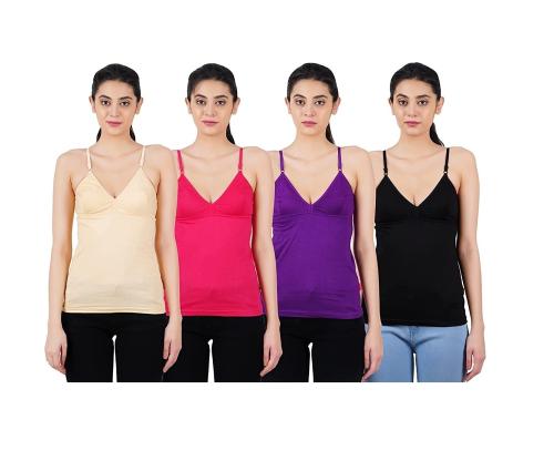 Buy GMR Women's Cotton Non-Padded Bra camisole Pack of 3 (Multicolored -  80cm) Online at Best Prices in India - JioMart.