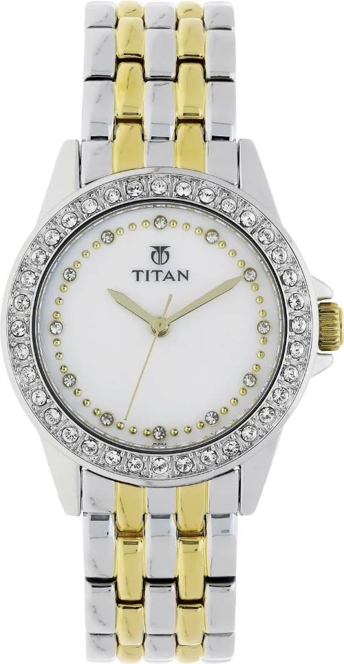 Titan Free Size White Dial Multi-Color Strap Analog Watch For Women - (9798BM02)