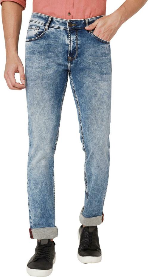 Mufti DENIM DELUXE STRETCH SUPER SLIM FIT TINTED BLUE JEANS