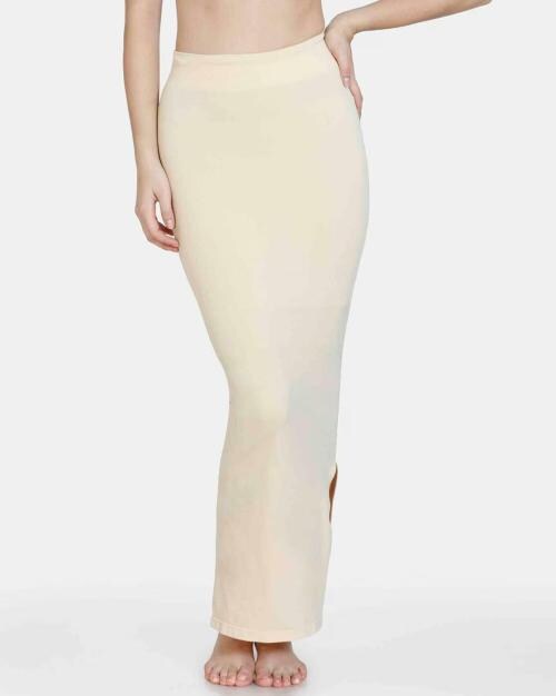 Zivame All Day Seamless Mermaid Saree Shapewear With Removable Drawcord - Skin