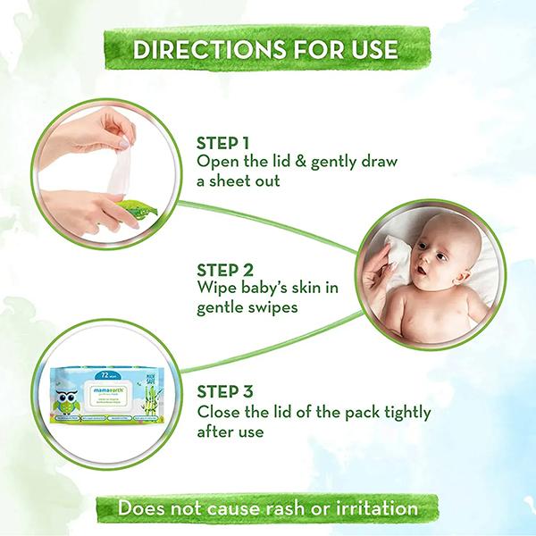 Mamaearth Organic Bamboo Based Baby Wipes 1's JioMart