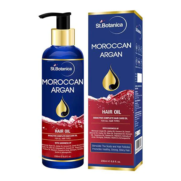 Stbotanica Moroccan Argan Shampoo + Argan Hair Oil 500 ml JioMart