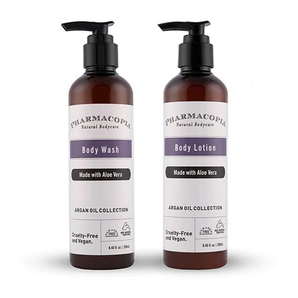 Kimirica Pharmacopia Argan Oil Body Wash And Body Lotion Bath Care Duo