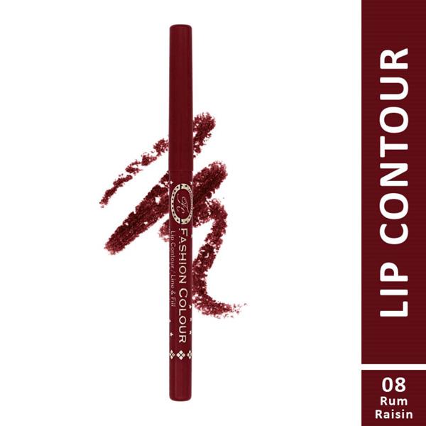 Fashion Colour Lip Liner, Waterproof, Long Lasting, 8 Rum Raisin 0.35