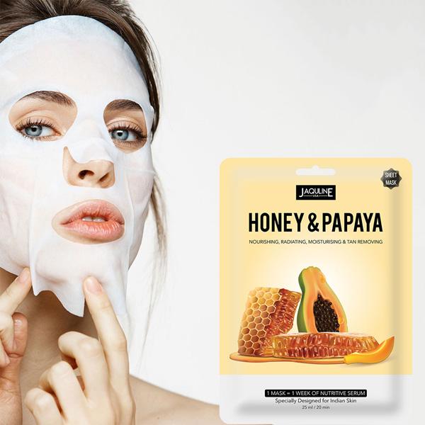 Jaquline USA Honey & Papaya Sheet Mask 25 gm JioMart