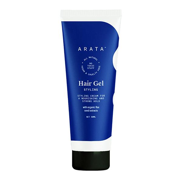 Arata Natural Hair Gel for Studio Styling, Shaping, Strong Hold and  Nourishment with Organic Flaxseed and Olive Extracts 50 ml - JioMart
