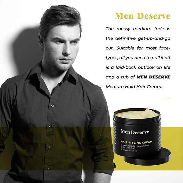 Men Deserve Hair Styling Cream (Medium Hold) 100 gm - JioMart