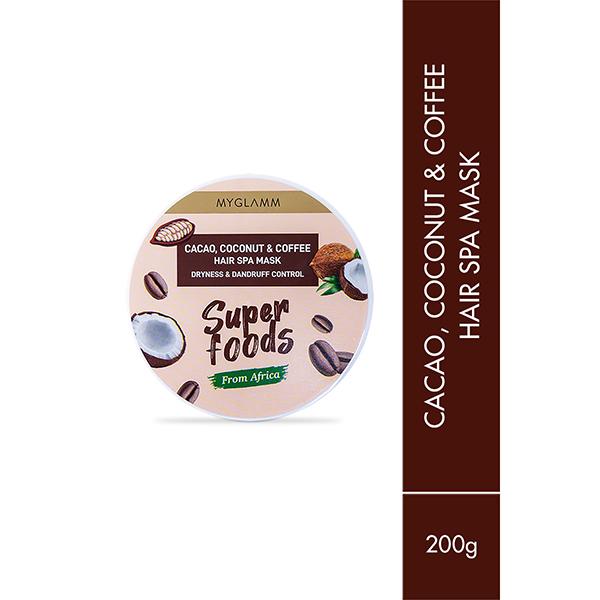 MyGlamm Super Foods Cacao Coconut & Coffee Hair Spa Mask 200 gm - JioMart