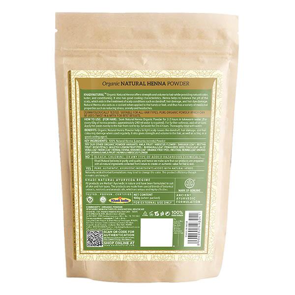 KHADI NATURAL HENNA ORGANIC POWDER 100 gm JioMart