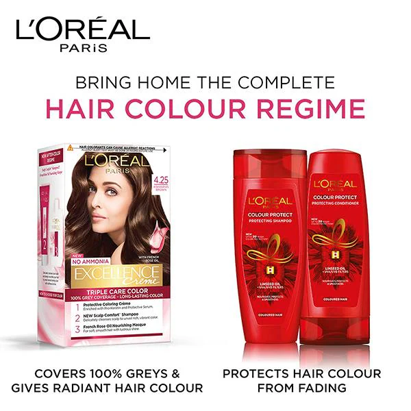 L'Oreal Paris Excellence Creme Hair Color,  Aishwarya's Brown 172 gm -  JioMart