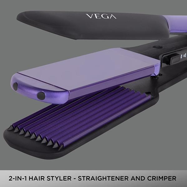 VEGA 2 in 1 Hair Styler Straightener and Crimper (VHSC-01) Black 1 gm -  JioMart