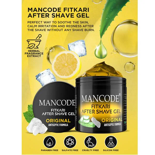 Mancode Fitkari After Shave Gel Original Antiseptic Formula 100 gm JioMart