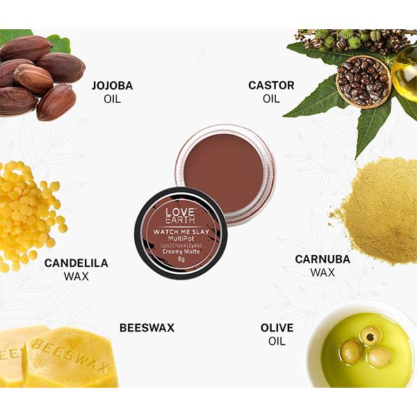 Love Earth Lip Tint & Cheek Tint MultipotWatch Me Slay Caramel Brown