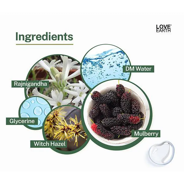 Love Earth Rajni Gandha Toner Face Mist With Tuberose(Rajnigandha) Oil