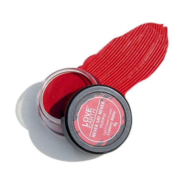 Love Earth Lip Tint & Cheek Tint Multipot Never Say Never Bright